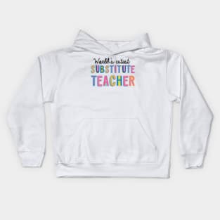 Substitute Teacher Gifts | World's cutest Substitute Teacher Kids Hoodie